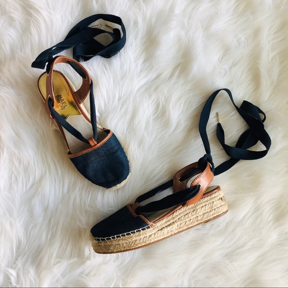 Michael Kors Shoes - Michael Kors Lace Up Wedges